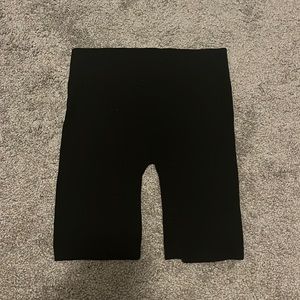 Black fleece biker shorts
